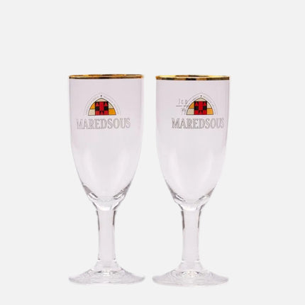 Verre collector Maredsous au liseré doré