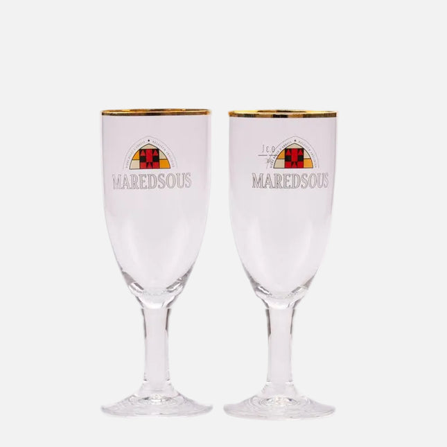 Verre collector Maredsous au liseré doré