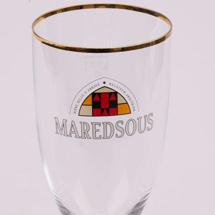Verre collector Maredsous au liseré doré