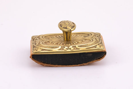 Tampon buvard en laiton ciselé