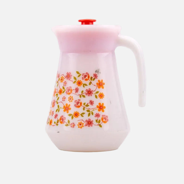 Carafe Arcopal Scania en verre opaline blanc et orange