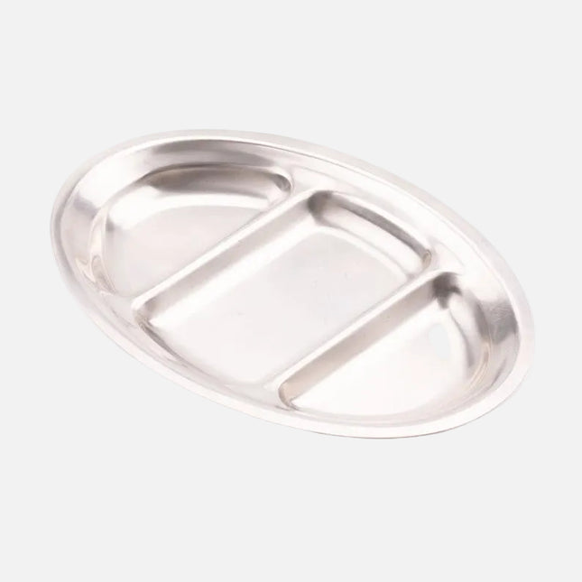 Plat apéro en inox Cornet à 3 compartiments