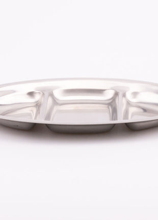 Plat apéro en inox Cornet à 3 compartiments