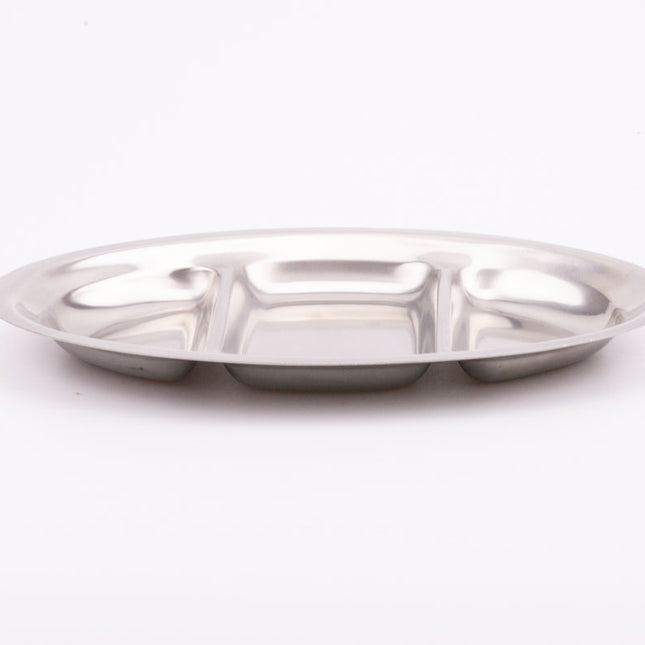 Plat apéro en inox Cornet à 3 compartiments