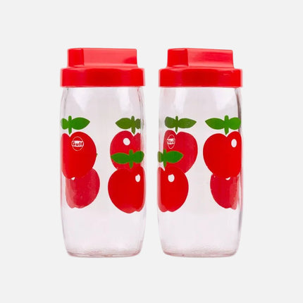 Bocal en verre 1 l Gulf transparent avec un couvercle en plastique