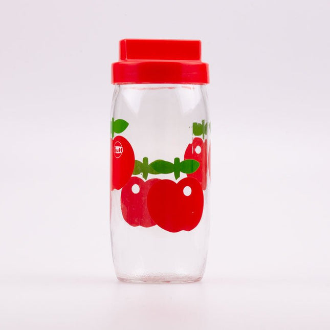 Bocal en verre 1 l Gulf transparent avec un couvercle en plastique