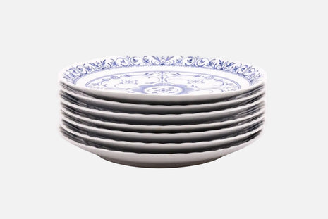 7 assiettes plates en porcelaine blanche Wunsiedel
