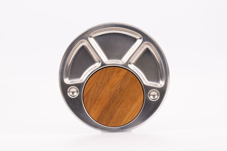 4 assiettes à fondue Stelton argenté