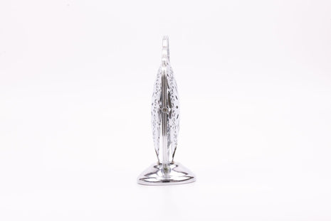 Présentoir apéritif ou à dessert en inox argenté