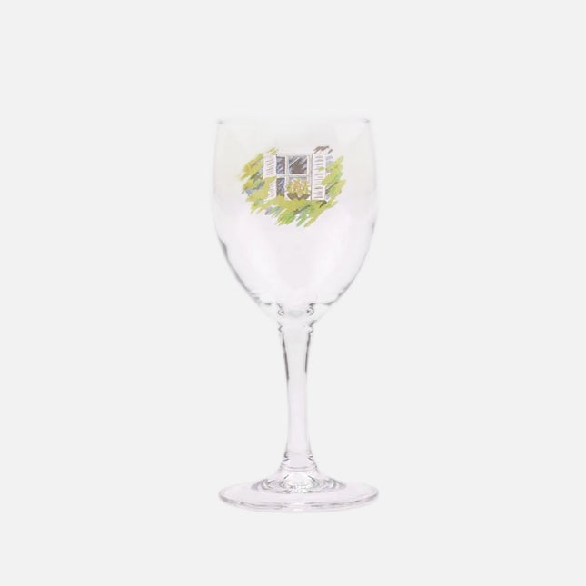 6 verres à vin avec joli dessin 