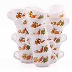 Tasse Arcopal Pot-au-feu blanche avec motifs légumes 