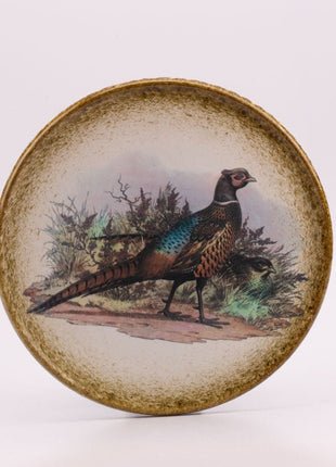 Grand plat de service forestier couple faisans