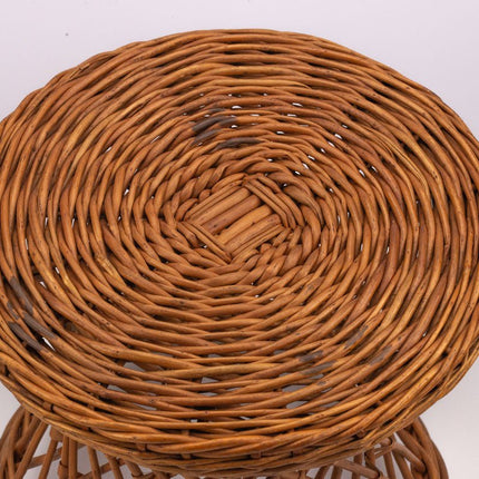 Wicker side table