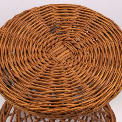 Wicker side table