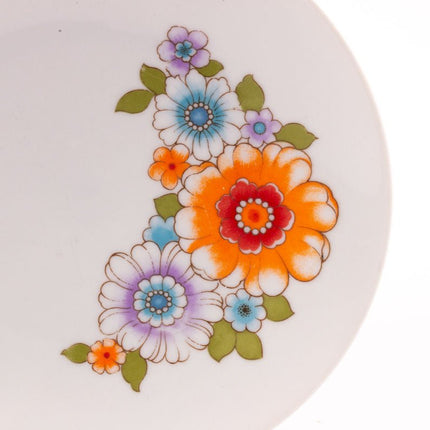 5 assiettes à dessert vintage Mitterteich blanche aux motifs fleuris