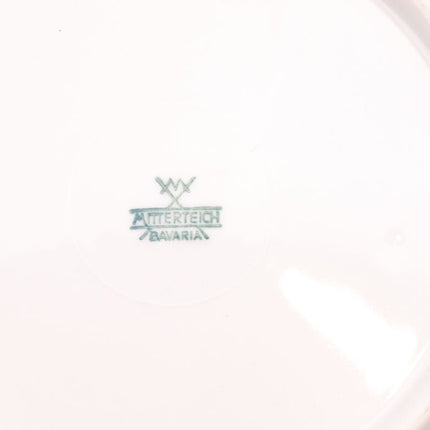 5 assiettes à dessert vintage Mitterteich blanche aux motifs fleuris