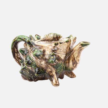 Splendide théière vintage coquillage marron