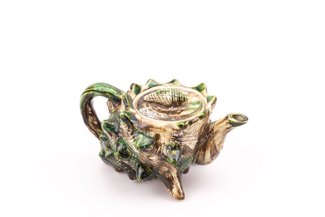 Splendide théière vintage coquillage marron