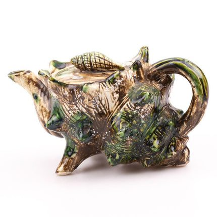 Splendide théière vintage coquillage marron