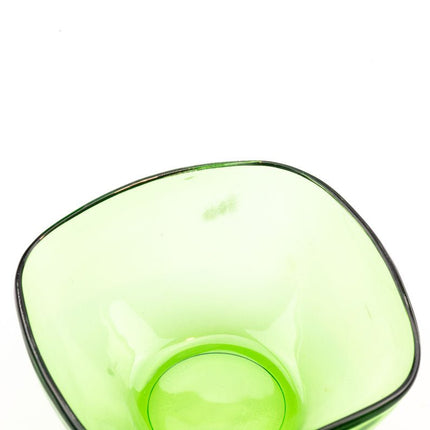 6 coupelles en verre Vereco vertes et transparentes