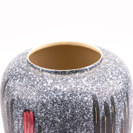 Grand vase en céramique Scheurich décor abstrait - Années 60