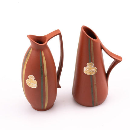 Set de 2 petits vases Sawa Ceramic Franz Schwaderlapp à anse