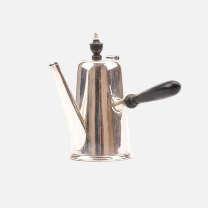 Verseuse ou cafetière en métal argenté avec manche 956