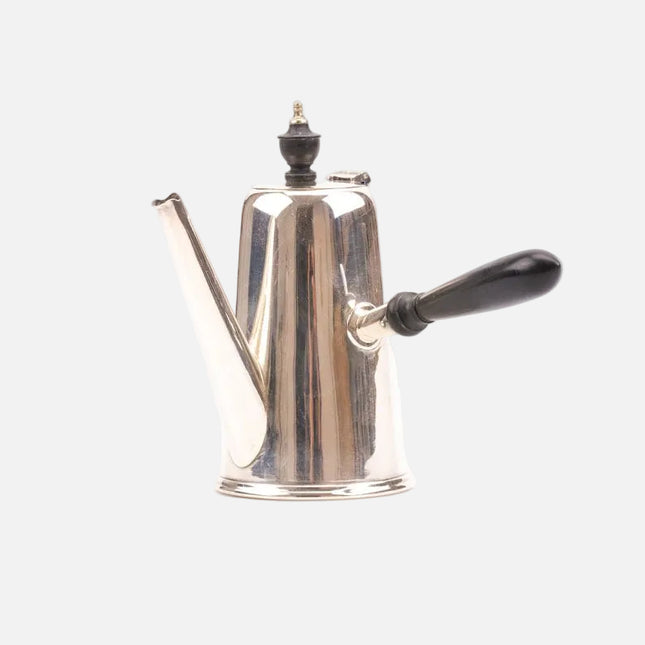 Verseuse ou cafetière en métal argenté avec manche 956