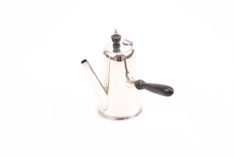 Verseuse ou cafetière en métal argenté avec manche 956