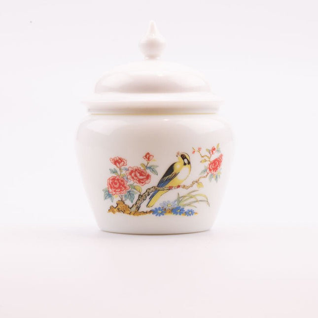 Pot à couvercle en opaline Avon (4 dispos) blanc