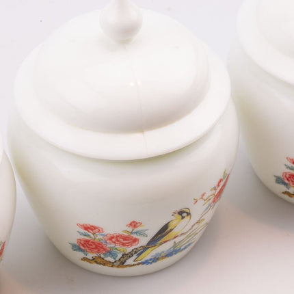 Avon opaalglazen pot met deksel (4 stuks beschikbaar)