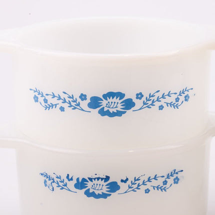 Set de 4 petits plats en verre blanc des années 60 blanc
