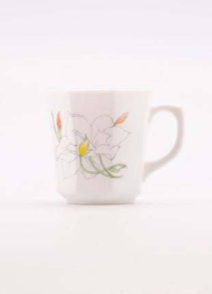 Tasse blanche octogonale Arcopal 
