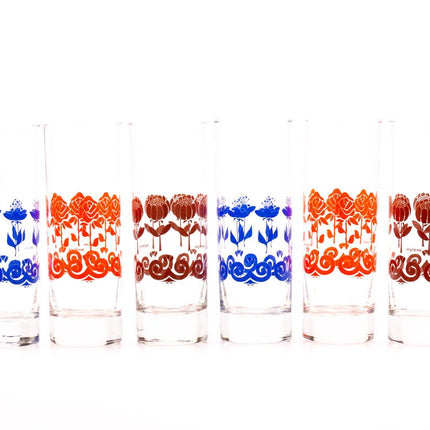 6 verres à eau ou verres long drink  bleu