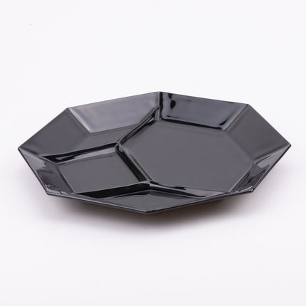6 assiettes à compartiments noires Arcoroc Octime