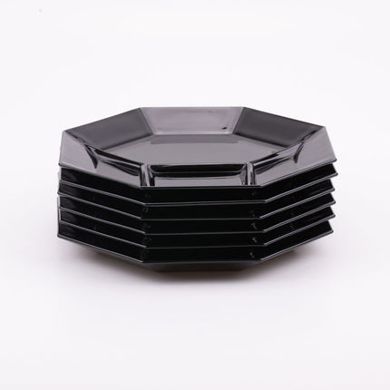6 assiettes à compartiments noires Arcoroc Octime