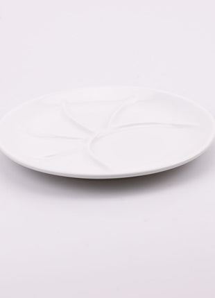 Assiette à compartiment blanche Pillivuyt 