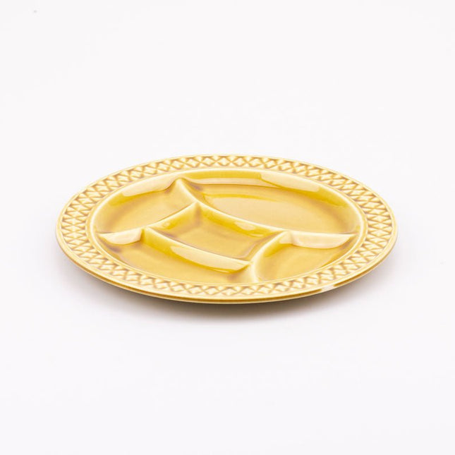 Assiette à compartiments Sarreguemines ocre