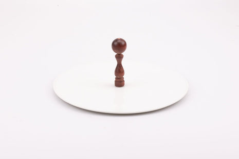 Plateau à fromage blanc avec manche en bois Bareuther