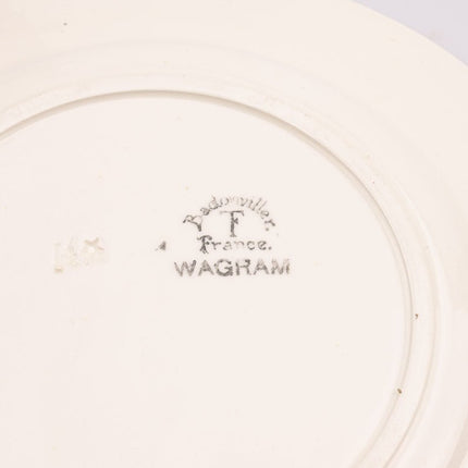 7 assiettes plates vintage Wagram de Badonviller porcelaine