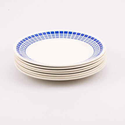 7 assiettes plates vintage Wagram de Badonviller porcelaine