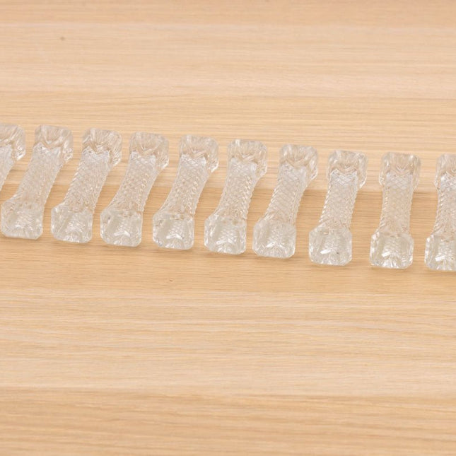12 porte-couverts vintage en verre pressé 