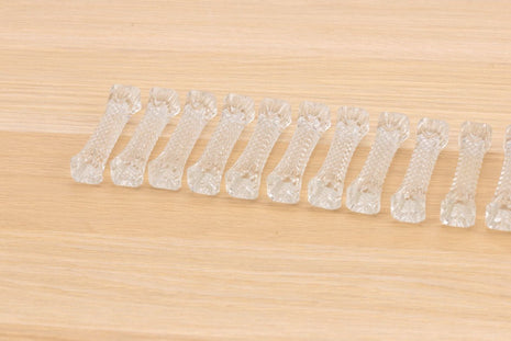 12 porte-couverts vintage en verre pressé