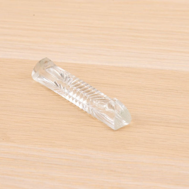 Lot 7 porte-couteaux en verre