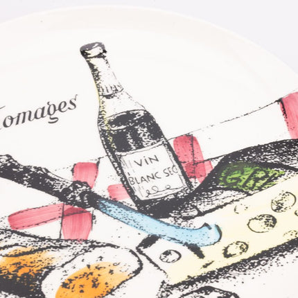 6 assiettes à fromage Gien + 1 assiette présentation