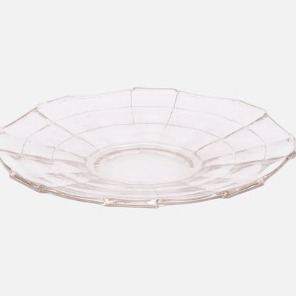 Grand plat en verre légèrement incurvé