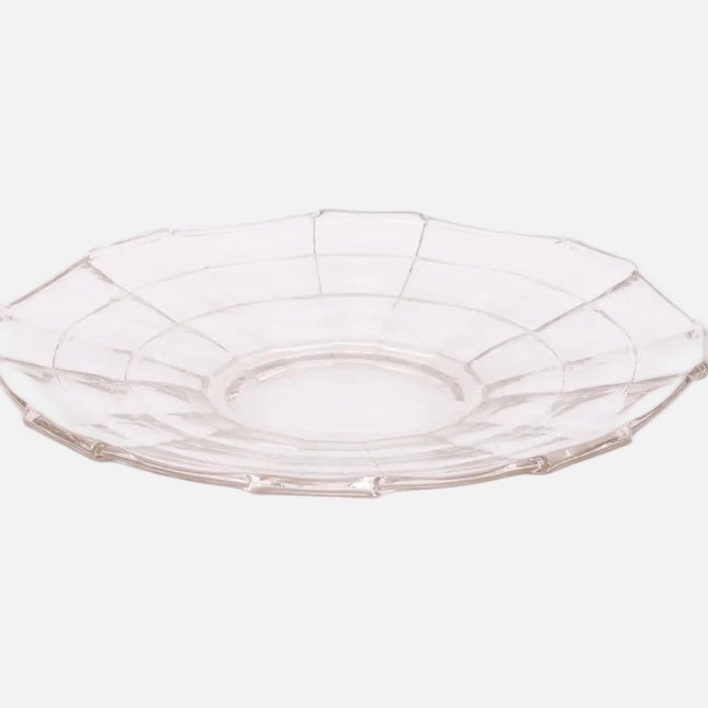 Grand plat en verre légèrement incurvé