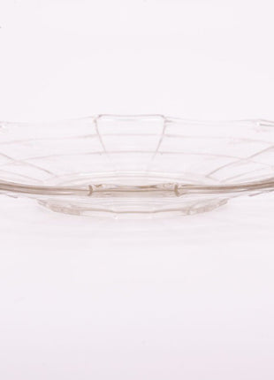 Grand plat en verre légèrement incurvé