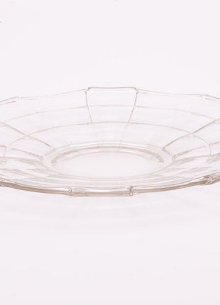 Grand plat en verre légèrement incurvé