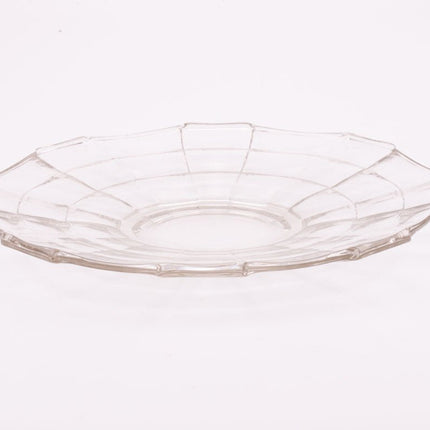 Grand plat en verre légèrement incurvé